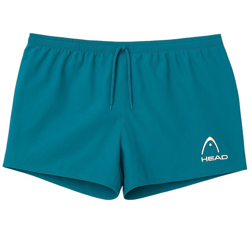 Vintage HEAD Swim Trunks Teal XL Nylon Retro 90s Shorts 3.5 Inseam Lined Pockets